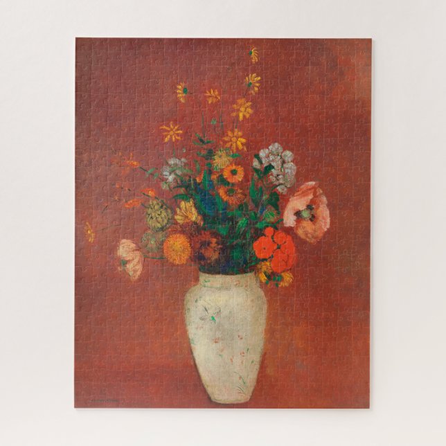 Bouquet in einer chinesischen Vase von Odilon Redo (Vertikal)