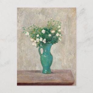 Bouquet in einer Vase der grünen Blume   Tadeusz M Postkarte