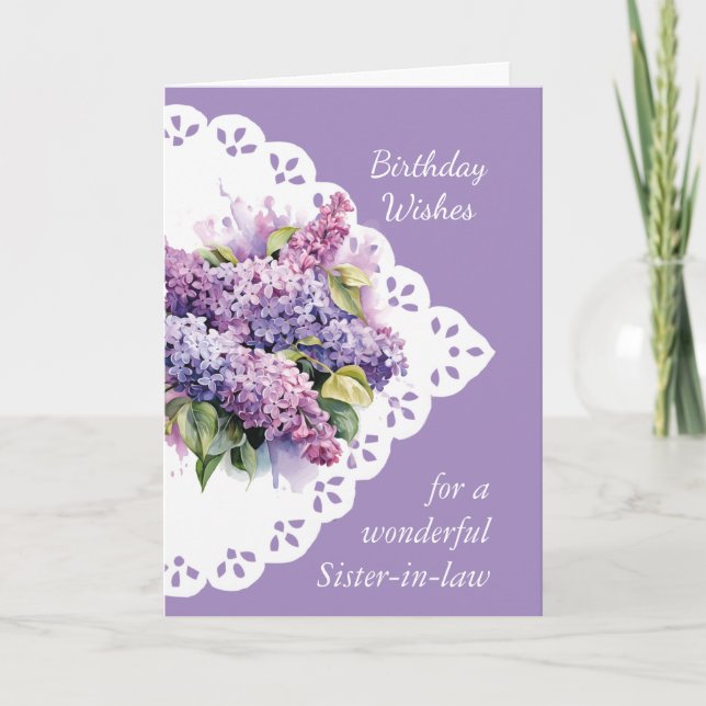 Bouquet Lilac Fleur Carte d'Anniversaire (Devant)