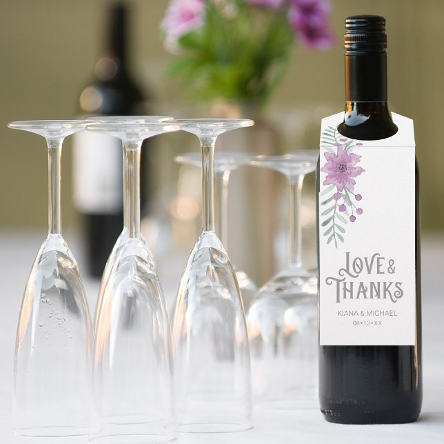 Bouquet Lilac ID654 Flaschenanhänger (Wine Bottle In Situ)