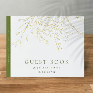 Bouquet Mariage Gold Foil débordant Livre d'or
