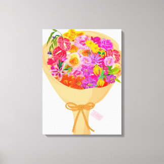 Bouquet mit farbenfrohen Blume Canvas Print Leinwanddruck