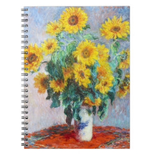 Bouquet mit Sonnenblumen, 1880 Claude Monet Notizblock