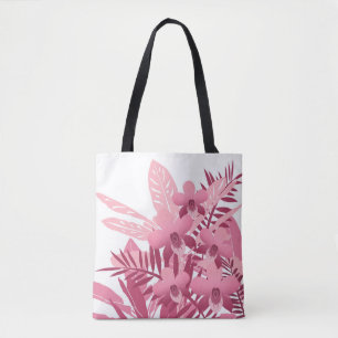 Bouquet mit tropischen Pflanze in Rosa Tasche