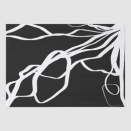 Bouquet Noir: Abstrakt Schwarz & Weiß Seidenpapier