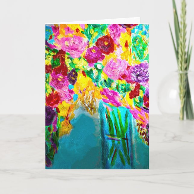 Bouquet-Note-Card für gemischte Blume (  Einladung (Vorderseite)