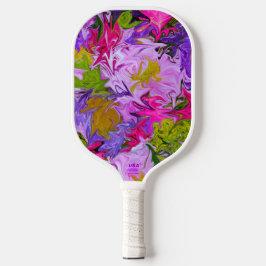Bouquet of Colors Colorful Abstract Art Design Pickleball Schläger