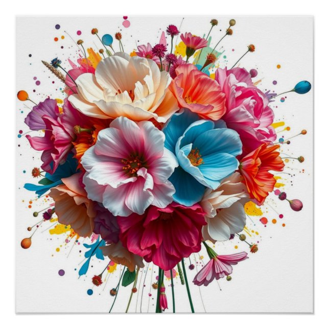 bouquet of flowers poster (Vorderseite)