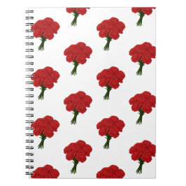 Bouquet of Red Carnation - Elegante Romantische Ku Notizblock