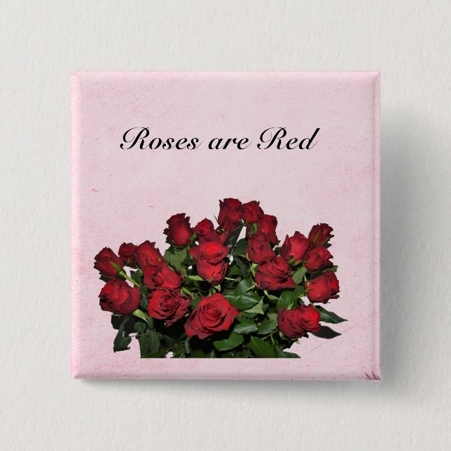 Bouquet of red roses button (Vorderseite)