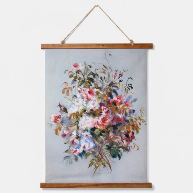 Bouquet of Roses, Renoir Wandteppich Mit Holzrahmen (Vorderseite)
