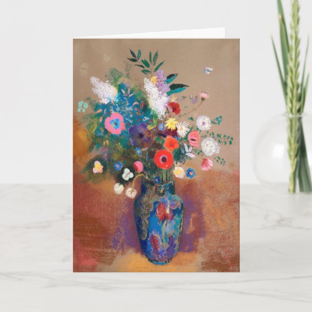 Bouquet Of Wild Field Flowers - Odilon Redon Karte (Vorderseite)