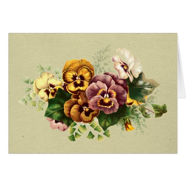 Bouquet peint vintage (Devant horizontal)