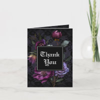 Bouquet pourpre sur dentelle noire | Merci photo