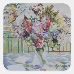 Bouquet Quadratischer Aufkleber
