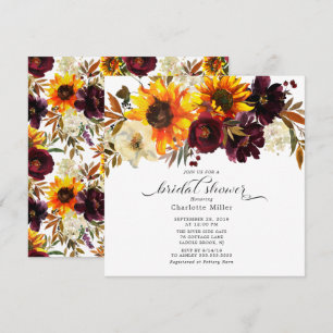 Bouquet Sonnenblumen Blumen Brautparty Einladung