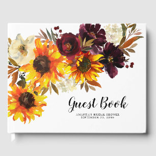 Bouquet Sonnenblumen Brautparty Gästebuch