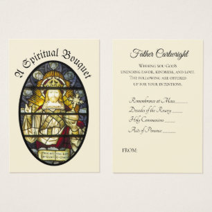Bouquet spirituel du prêtre catholique Cartes sain