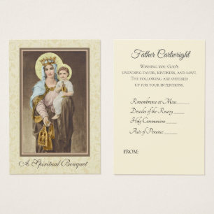 Bouquet spirituel du prêtre catholique Cartes sain