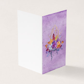 Bouquet Succulent violet Carte de voeux botanique