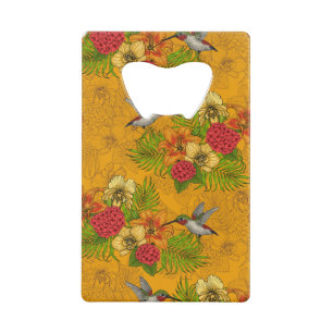Bouquet tropical et colibris 2