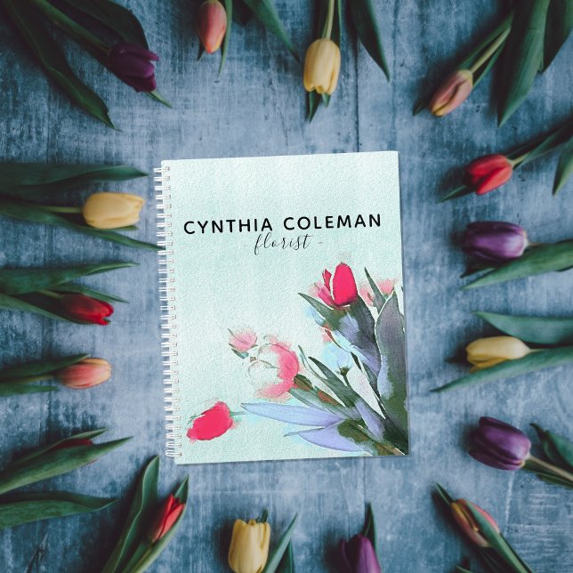 Bouquet Tulipes Aquarelle Illustration Floriste (Créateur téléchargé)