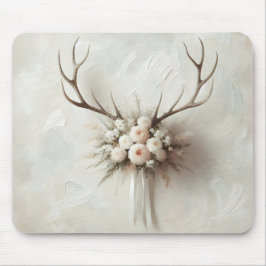 Bouquet und Deer Antlers Mousepad
