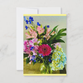 Bouquet Vielen Dank Hinweis Dankeskarte