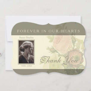 Bouquet vintage avec le Merci I de sympathie de