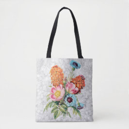 Bouquet vintage de fleurs Sac fourre-tout