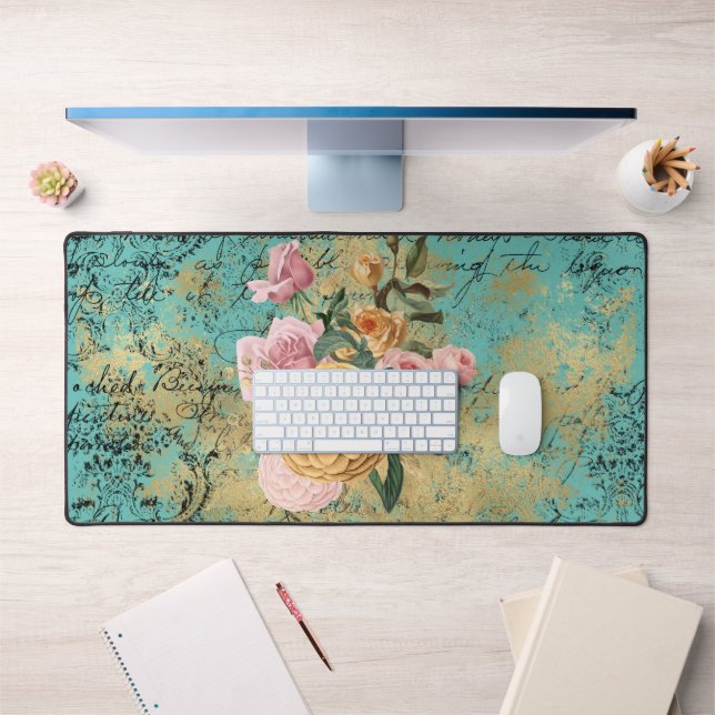 Bouquet vintage floral et papillon (Bureau 1)