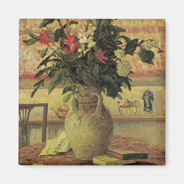 Bouquet von Blume an Window von Maxine Maufra Magnet (Vorne)