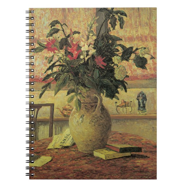 Bouquet von Blume an Window von Maxine Maufra Notizblock (Vorderseite)