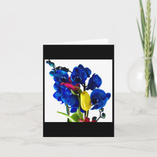Bouquet von Blume - Blaue Orchideen Karte
