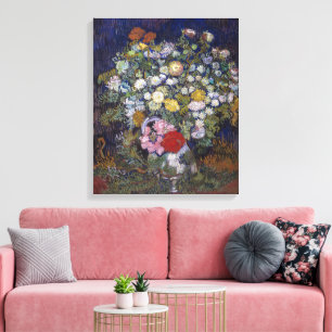 Bouquet von Blume in einer Vase   Van Gogh   Leinwanddruck