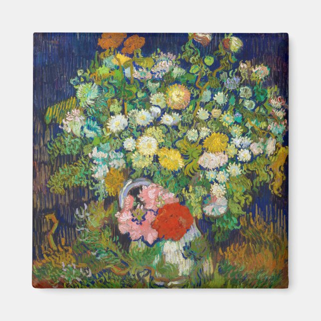 Bouquet von Blume in einer Vase, Van Gogh Magnet (Vorne)