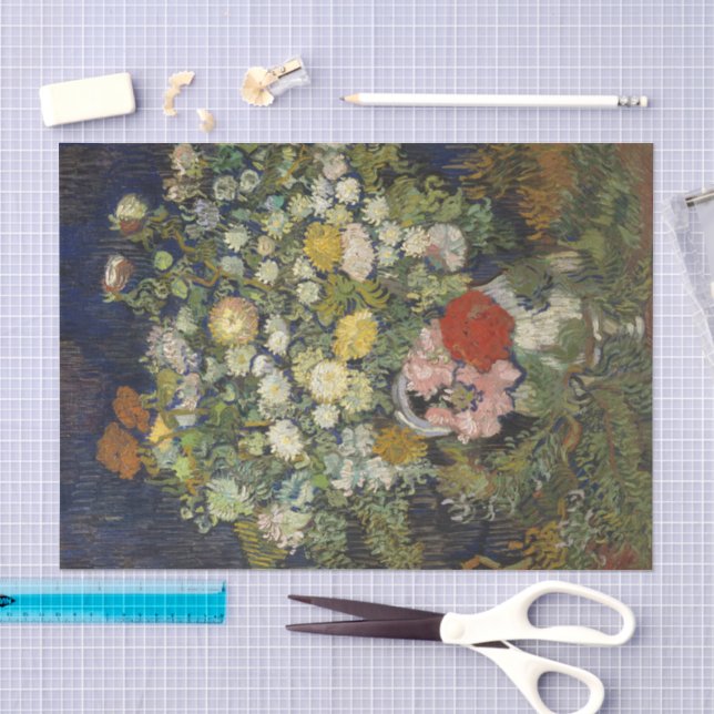 Bouquet von Blume in einer Vase | Vincent van Gogh Seidenpapier (Handwerk)