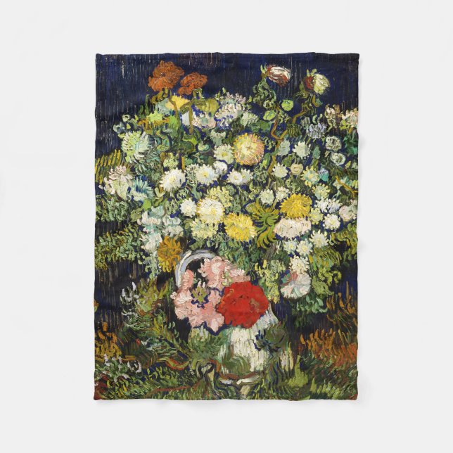 Bouquet von Blume in einer Vase von Vincent Van Go Fleecedecke (Vorderseite)