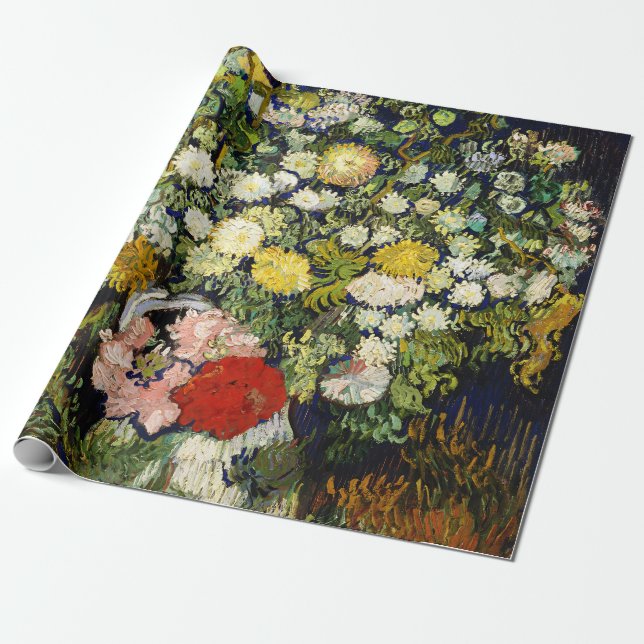 Bouquet von Blume in einer Vase von Vincent Van Go Geschenkpapier (Ungerollt)
