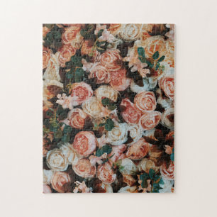 Bouquet von Pink Roses & Green Blätter