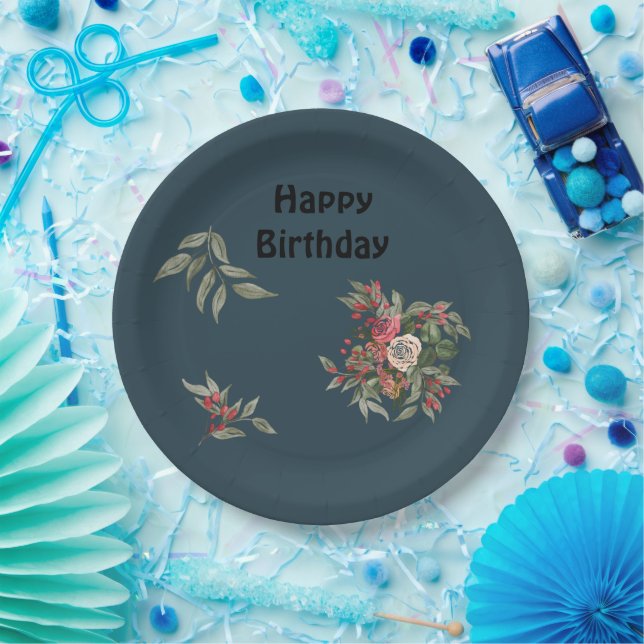 Bouquet von Rose All-over-Print-Schürze Pappteller (Party)