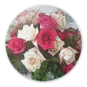 Bouquet von Rose Keramikknauf