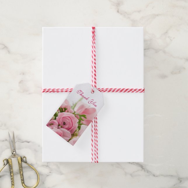 Bouquet von Rosen 60. Geburtstag Geschenkanhänger (Mit Garn)