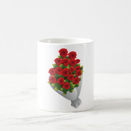Bouquet von Rote Rosen Kaffeetasse