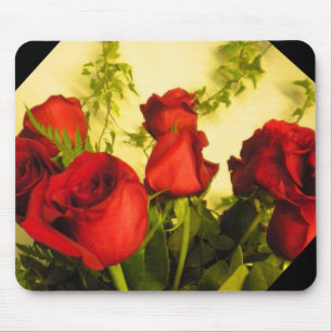 Bouquet von Rote Rosen Mouse Pad Mousepad