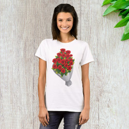 Bouquet von Rote Rosen T-Shirt