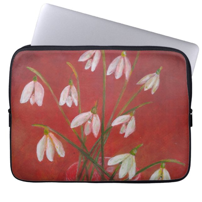 Bouquet von Snowdrops Laptopschutzhülle (Vorderseite)
