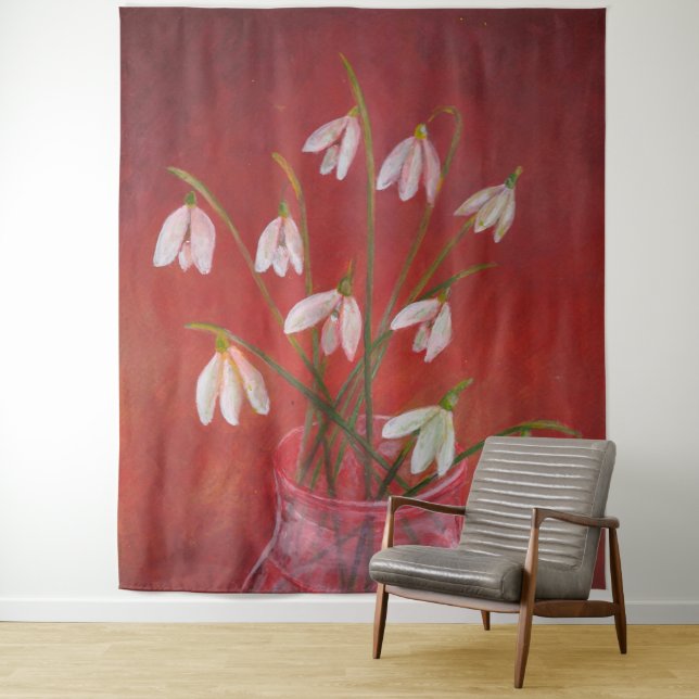 Bouquet von Snowdrops Wandteppich (Beispiel)