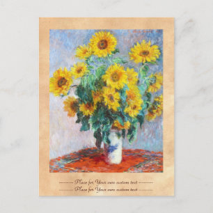 Bouquet von Sonnenblumen, 1880 Claude Monet Postkarte
