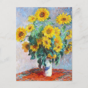 Bouquet von Sonnenblumen, 1880 Claude Monet Postkarte